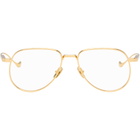 Cutler and Gross Gold Pembroke 1429 Aviator Optical Glsases