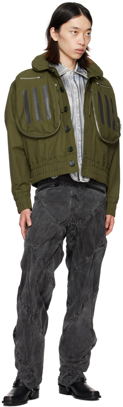 Juntae Kim Khaki Doublet Kapok Bomber Jacket