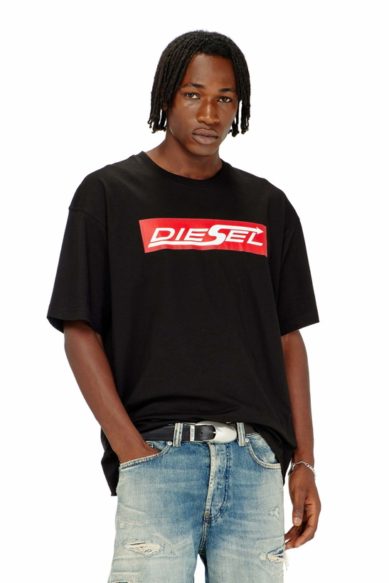 Photo: Diesel Cotton T-shirt with Diesel logo print - T-Shirts Mens in Multicolor