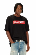 Diesel Cotton T-shirt with Diesel logo print - T-Shirts Mens in Multicolor