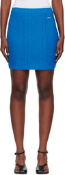 JW Anderson Blue Cable Knit Miniskirt