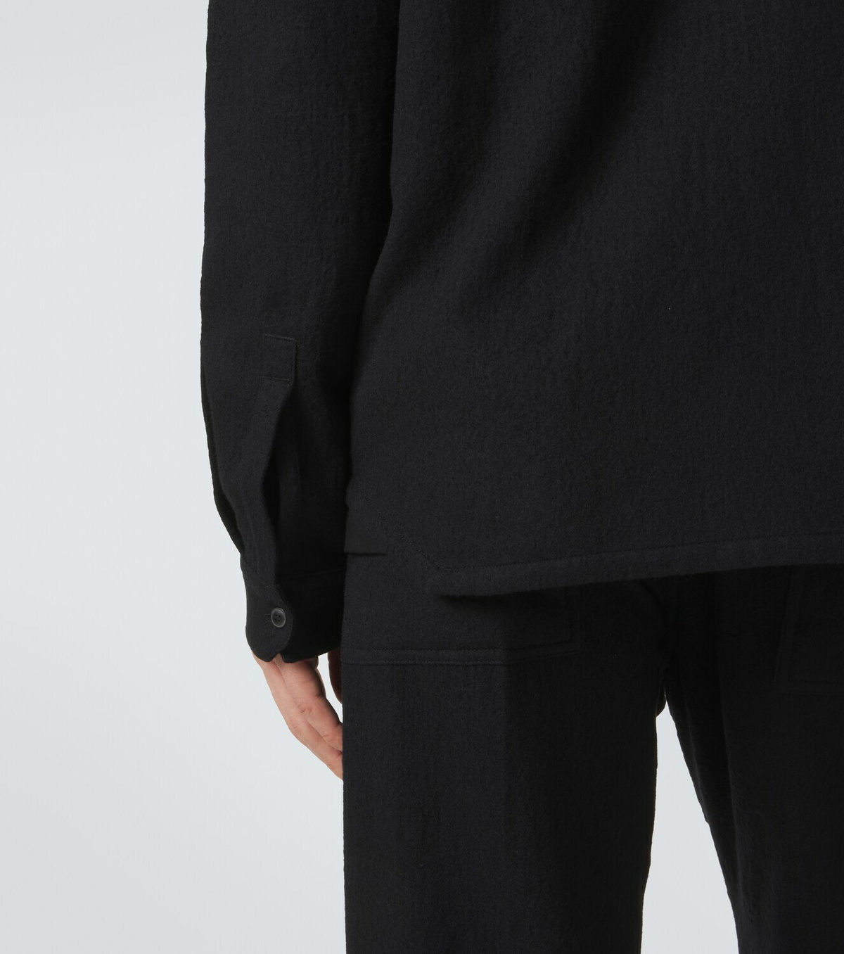 Rick Owens Work cotton and wool flannel shirt