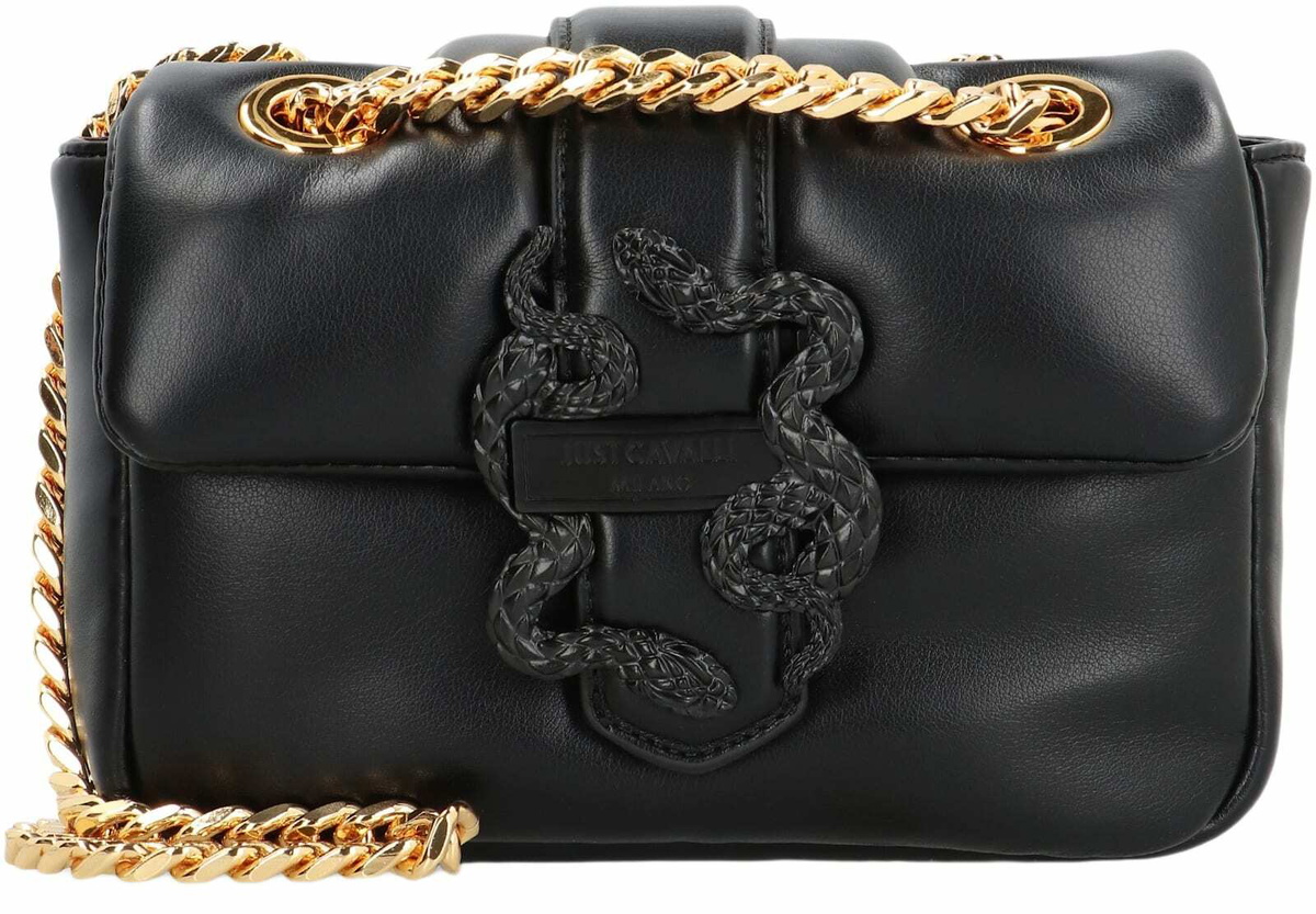 Just Cavalli Iconic Snake Puffy Crossbody Bag
