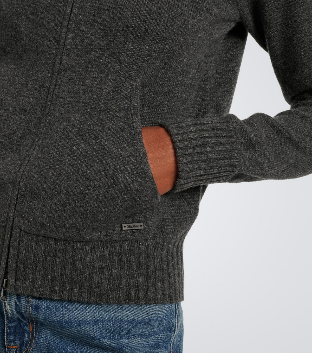 Max Mara Cashmere zip-up hoodie