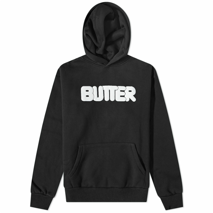 Photo: Butter Goods Puff Rounded Logo Hoody in Black