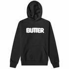 Butter Goods Puff Rounded Logo Hoody in Black