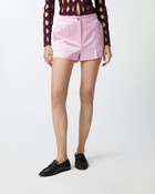 Pinko Linen Blend Shorts Moonlight Mauve