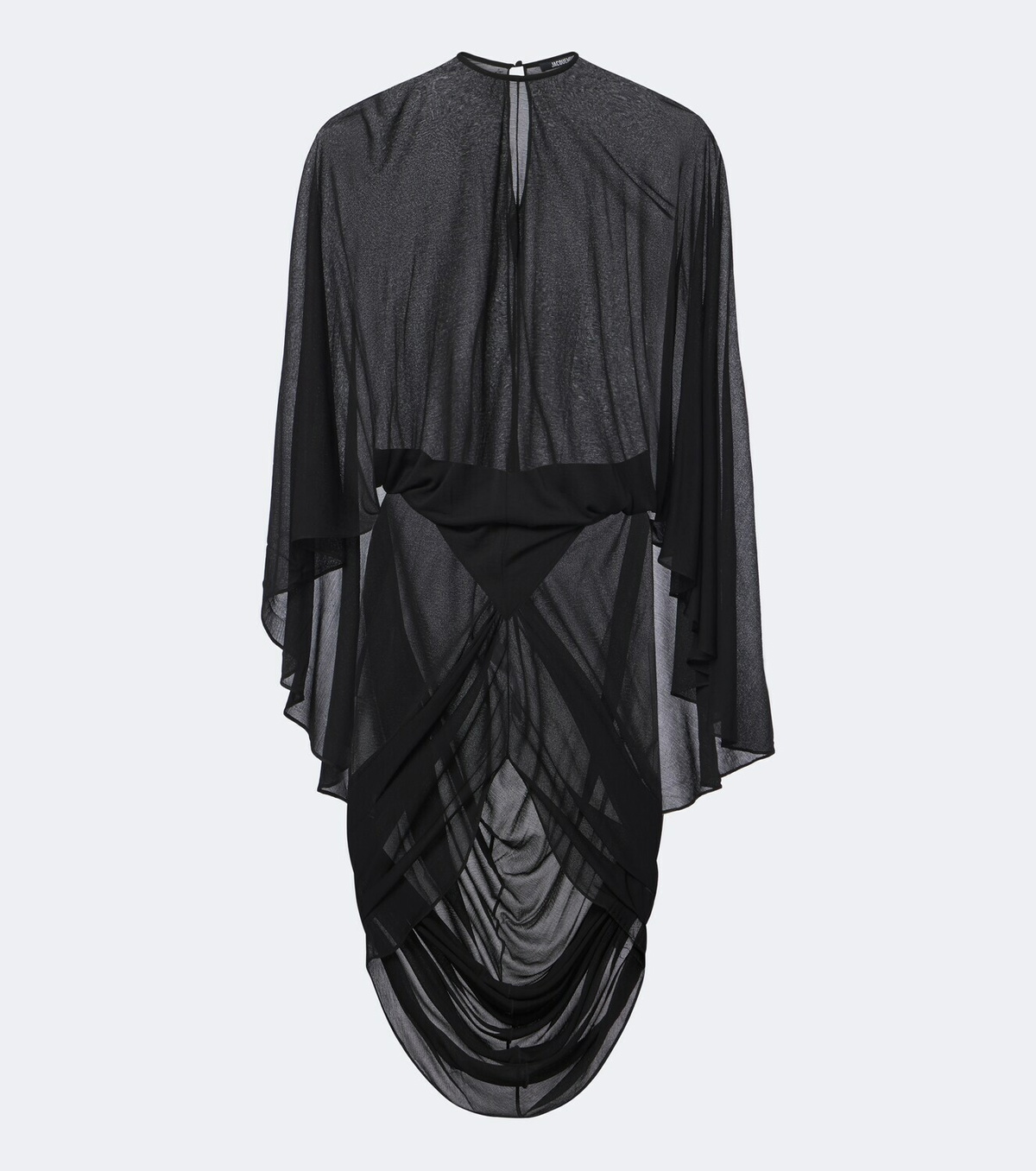 Jacquemus Noche sheer crêpe jersey midi dress