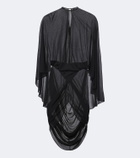 Jacquemus Noche sheer crêpe jersey midi dress