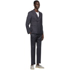 Z Zegna Navy Double-Breasted Suit