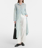 Velvet Kimora striped cotton shirt dress