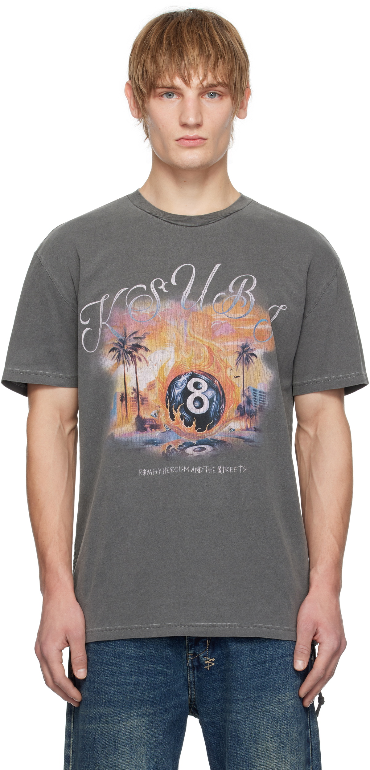 Ksubi Gray World Order Biggie T-shirt Ksubi Ksubi Gray World Order Biggie T-shirt Ksubi