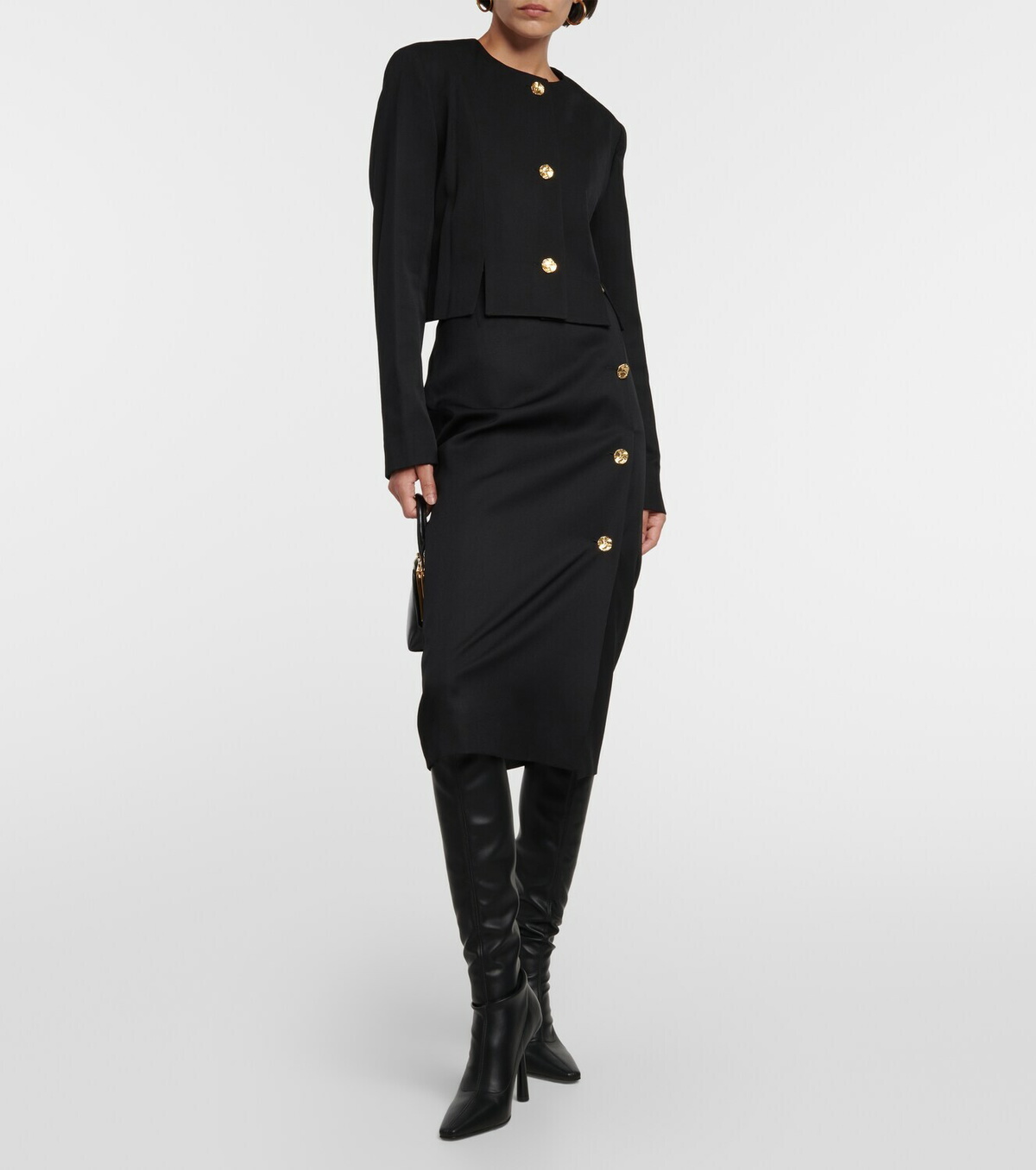 Gia Borghini Rosie 8 faux leather knee-high boots