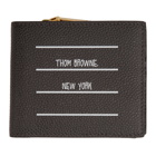 Thom Browne Grey TBNY Paper Label Bifold Wallet