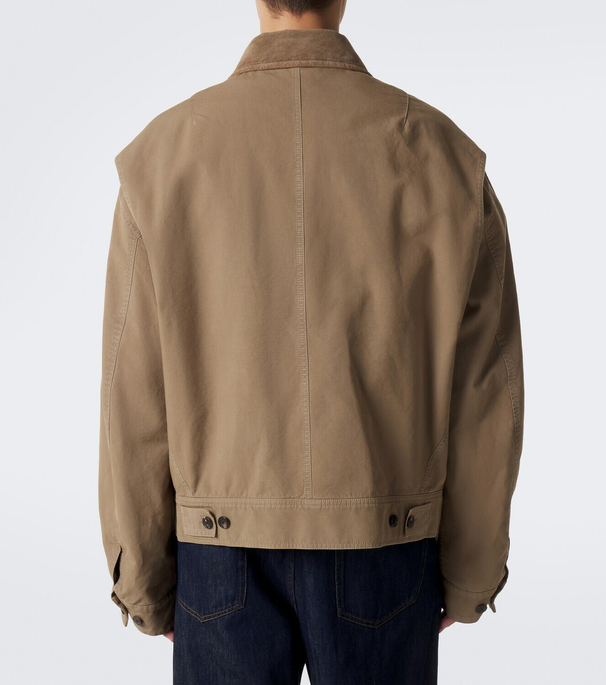 Dries Van Noten Corduroy-trimmed cotton field jacket