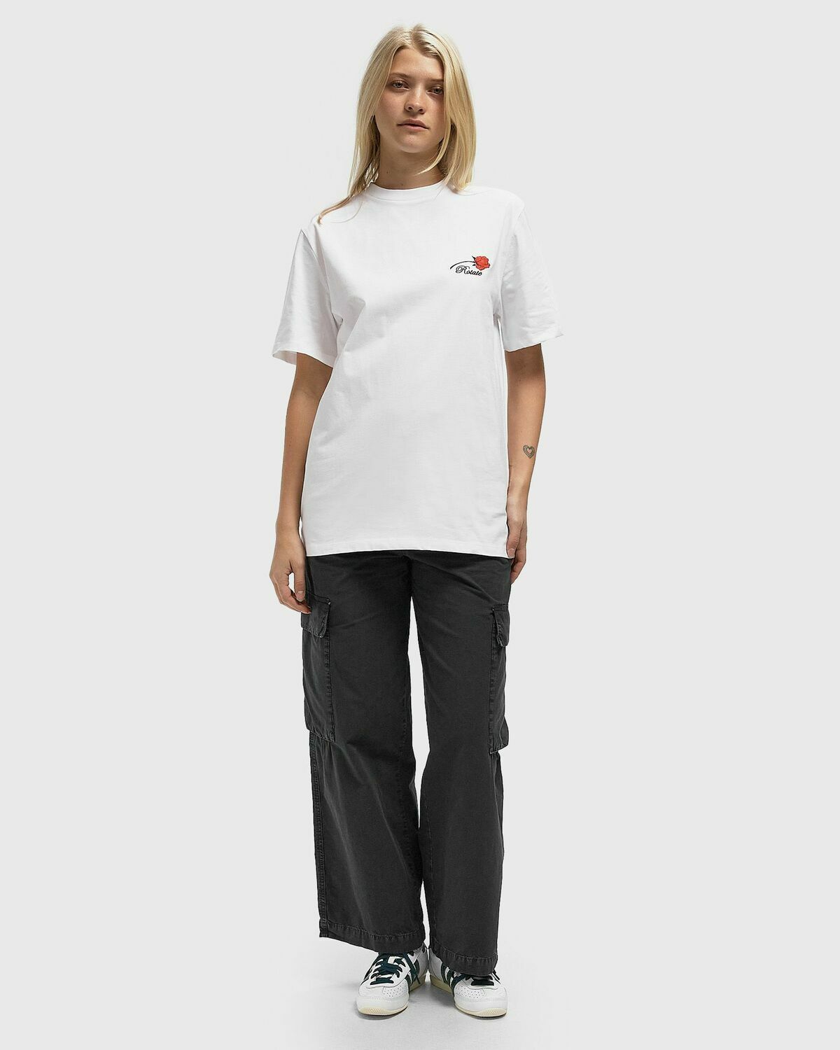 ROTATE Birger Christensen OVERSIZED TEE White Womens Shortsleefe