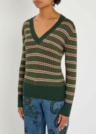 Etro Striped Knit Jumper Brown