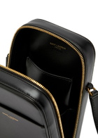 Saint Laurent Dailycase Logo Leather Cross-body bag - Black - One Size