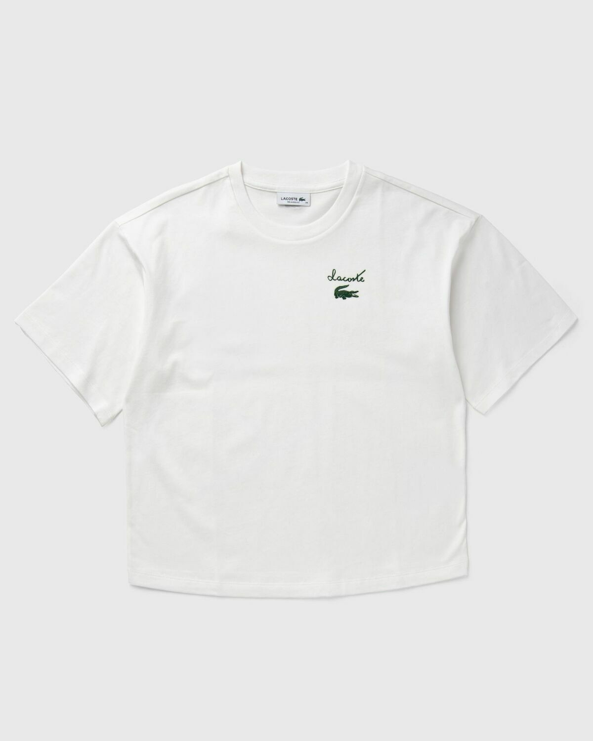Lacoste Cotton Logo T Shirt White Shortsleeves
