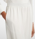 Oscar de la Renta Mid-rise silk straight pants