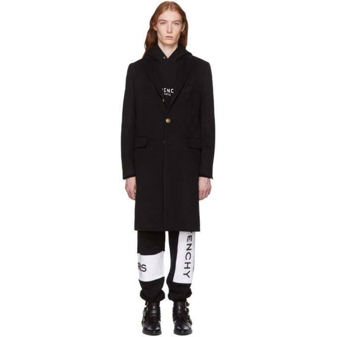 Photo: Givenchy Black Wool and Cashmere 4G Button Coat