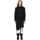 Givenchy Black Wool and Cashmere 4G Button Coat