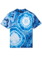 AMIRI - MA Logo-Print Tie-Dyed Cotton-Jersey T-Shirt - Blue