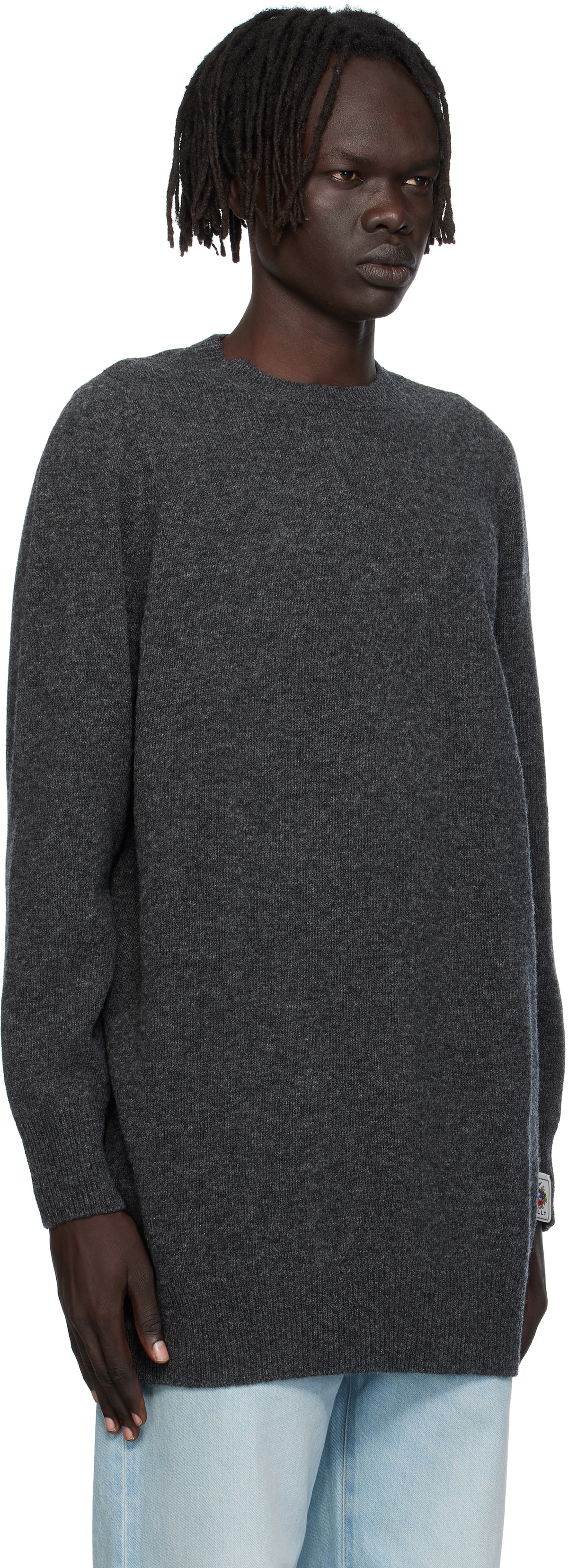 Bally Gray Long Wool Sweater