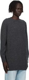 Bally Gray Long Wool Sweater