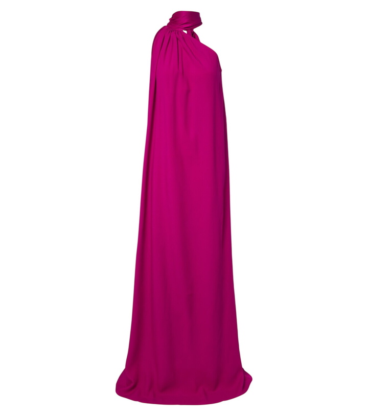 Photo: Taller Marmo Astor scarf-detail draped one-shoulder gown