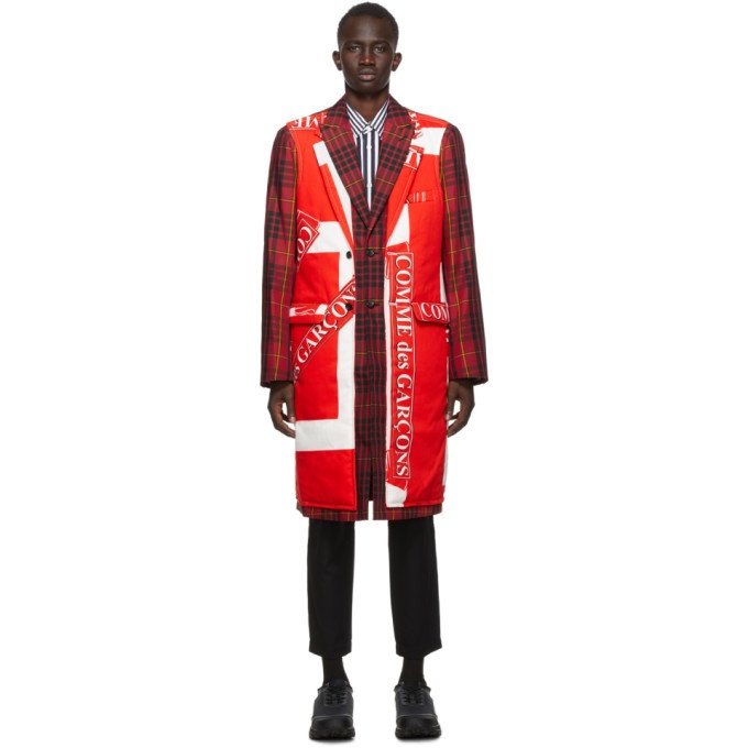 Photo: Comme des Garcons Homme Plus Red Tartan Katsuragi Coat