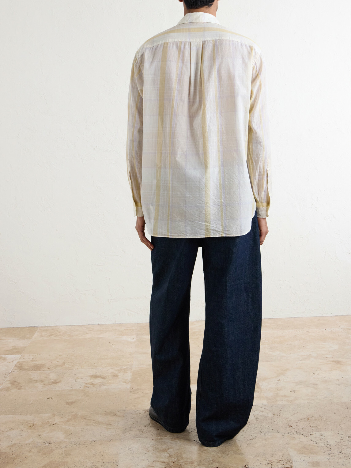 Kaptain Sunshine - Checked Cotton-Flannel Shirt - Yellow