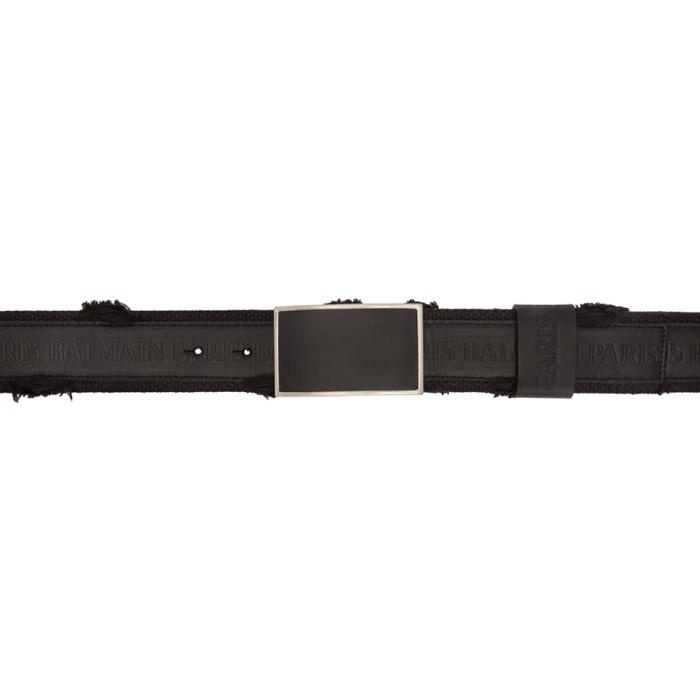 Photo: Balmain Black Leather Signature Belt