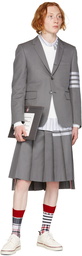 Thom Browne Grey Cotton 4-Bar Blazer