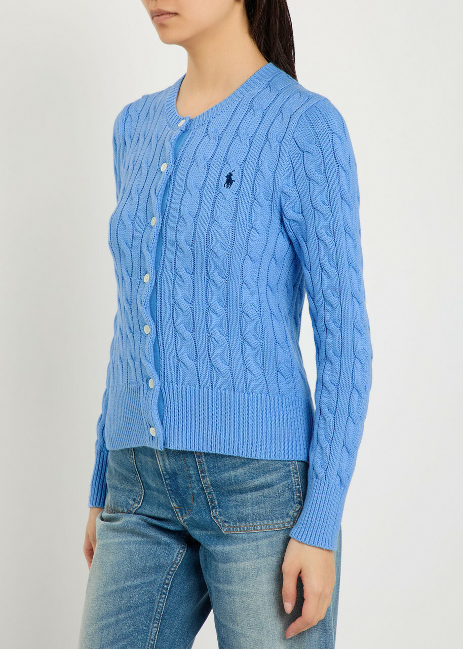 Polo Ralph Lauren Cable-knit Cotton Cardigan Light Blue