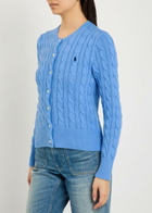 Polo Ralph Lauren Cable-knit Cotton Cardigan Light Blue