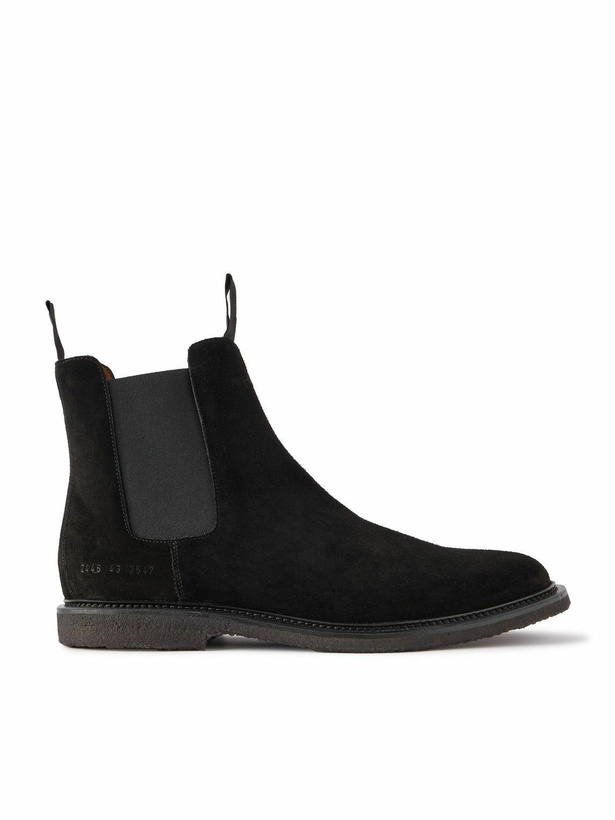 Photo: Common Projects - Waxed-Suede Chelsea Boots - Black