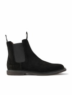 Common Projects - Waxed-Suede Chelsea Boots - Black