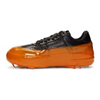 424 Black and Orange Dipped Sneakers