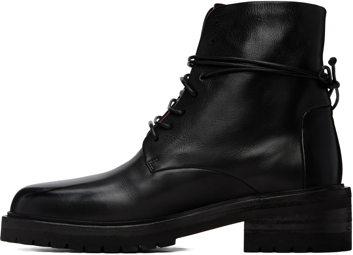 Marsèll Black Calzone Soft Pebbled Leather Boots