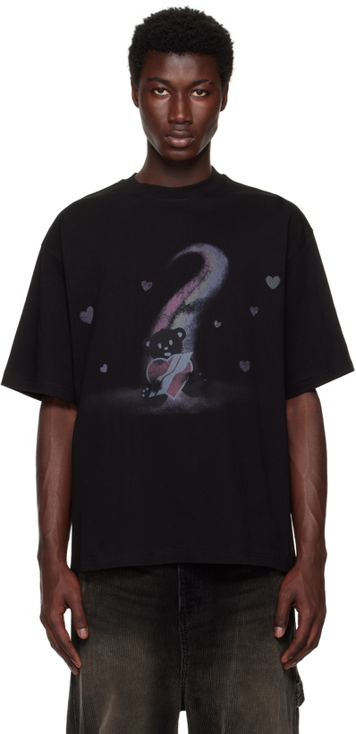Photo: We11done Black Teddy Bear Print T-shirt