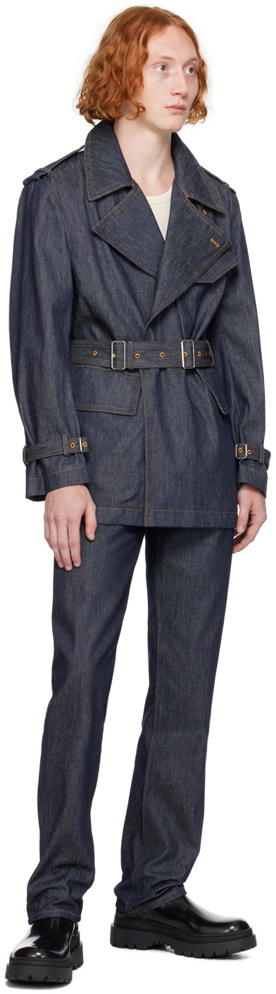 Helmut Lang Indigo Mid-Rise Slim Jeans
