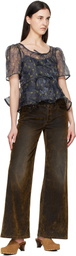 GANNI Brown June Sabot Mule Heels