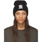 R13 Black Logo Skully Beanie