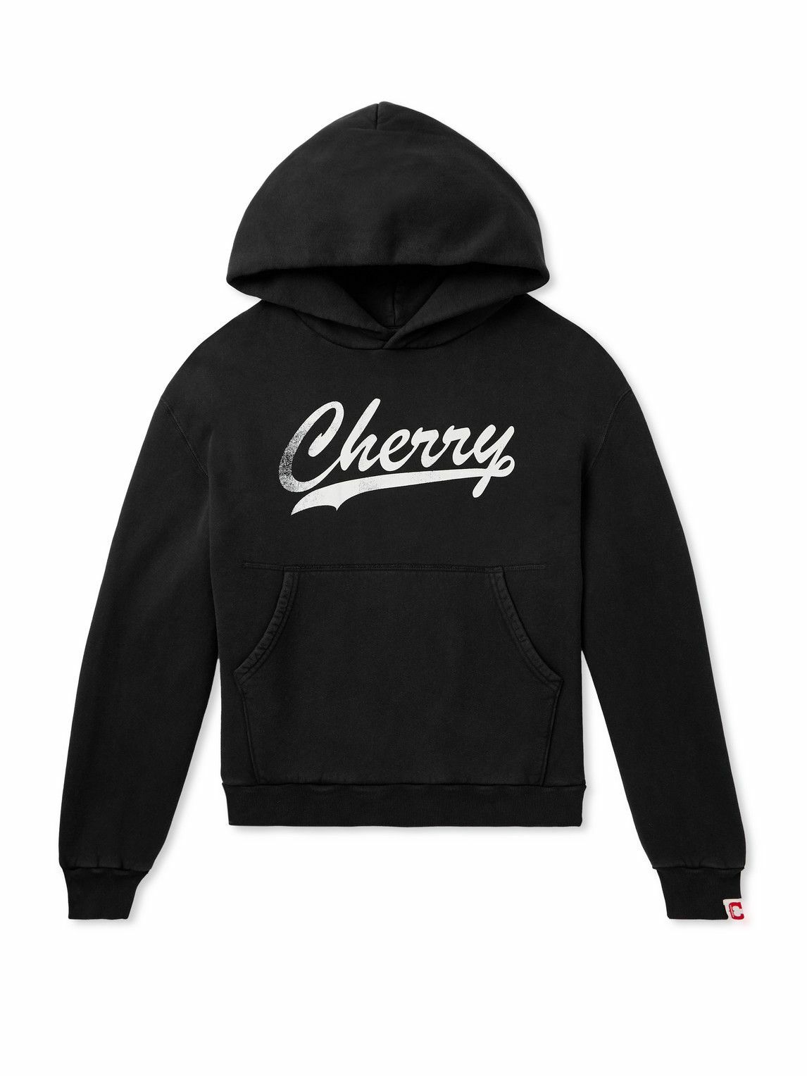 CHERRY LA - Logo-Appliquéd Cotton-Jersey Zip-Up Hoodie