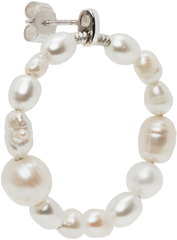 Photo: Bleue Burnham SSENSE Exclusive White Antique Pearl Earring