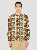 Tremaine Emory Print Shirt in Brown