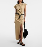 Isabel Marant Nadela gathered cotton jersey midi dress