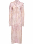 ACNE STUDIOS Printed Cotton & Silk Long Kaftan Dress