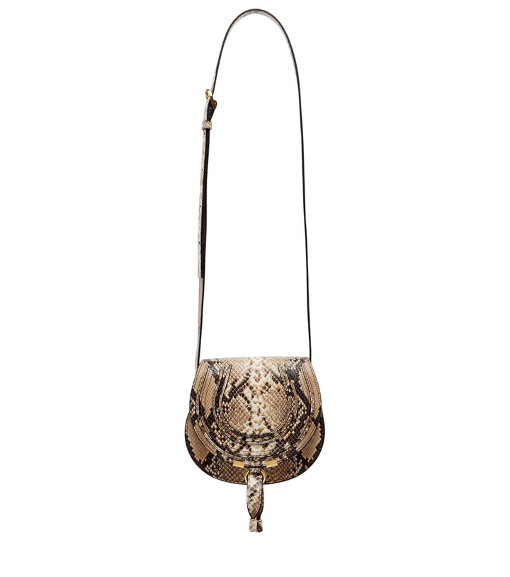 Photo: Chloé Marcie Mini snake-effect leather crossbody bag